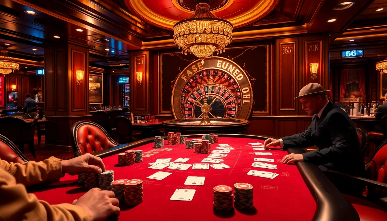 Experience high-stakes gaming at the luxurious 66B casino, featuring a thrilling poker game setup.